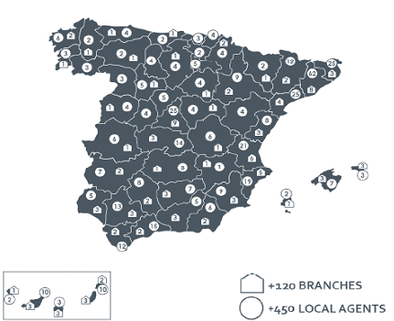 Map Real estate brokers